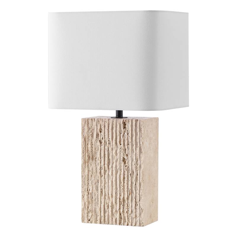 SAFAVIEH Couture Henry Travertine Table Lamp - 12"W x 12"D x 22"H