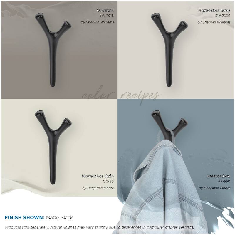 Amerock HBX37017 Kodiak Double Robe Hook
