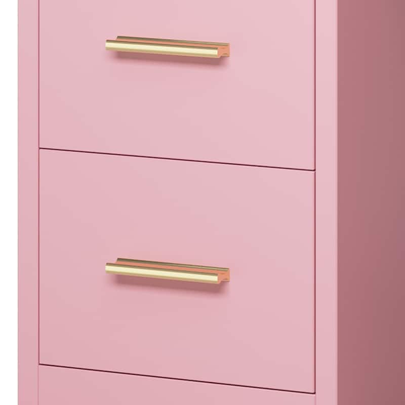 Moasis 40" Makeup Vanity with Mirror and Lighted ,Vanity Table with Power Outlet and 4 Drawers & Storage Shelves