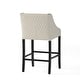 preview thumbnail 3 of 8, Milano 28-inch Quilted Ivory Bonded Leather 28-inch Barstool by Christopher Knight Home - 22" D x 21" W x 38.75" H