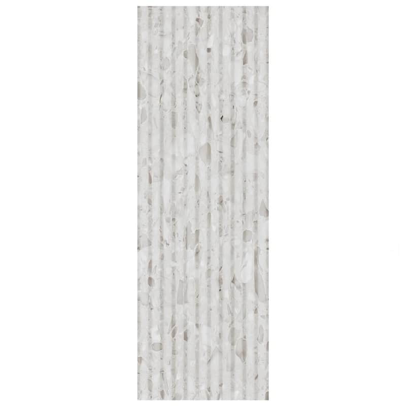 Merola Tile Marbilia Fluted Terrazo White 15-3/4" x 47-1/4" Porcelain Wall Tile