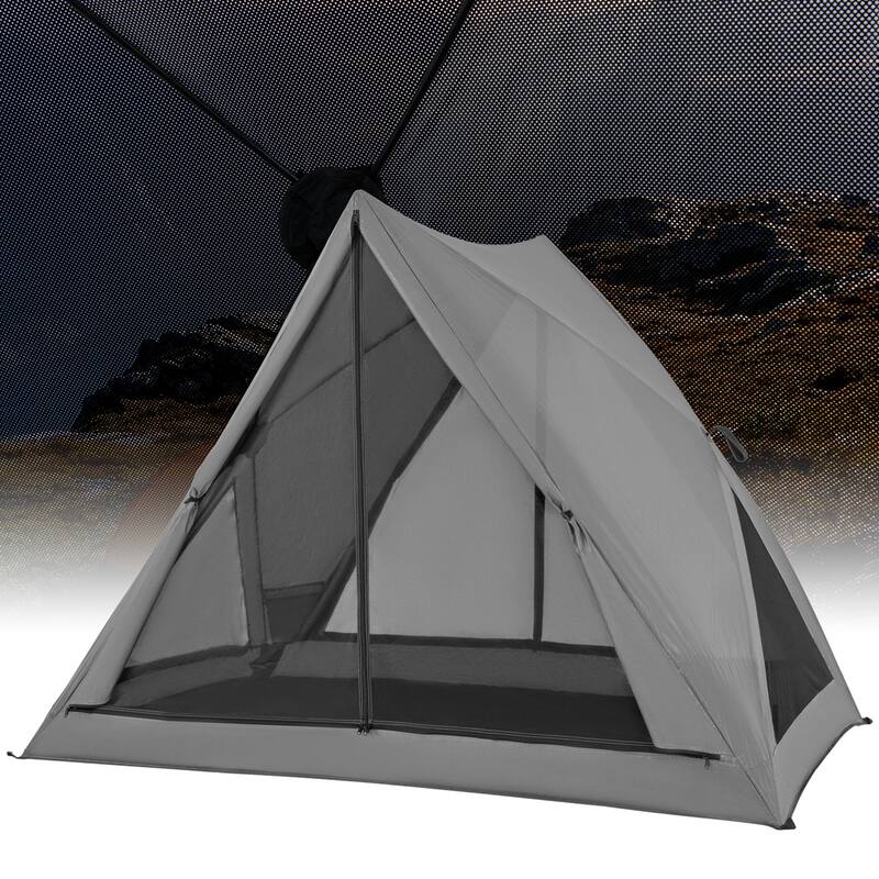 2-3 Person Pop-up Camping Tent 360° One-Way See-Through Family Tent