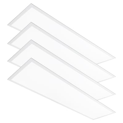 1x4 FT Surface Mount LED Flat Panel Light, Selectable Wattage and CCT, Dimmable, Damp Rated, UL Listed, 4 Pack - 47.8