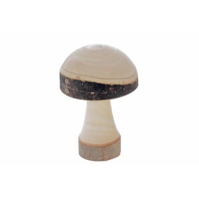 Natural Wooden Mushroom 2.36" - Set of 2