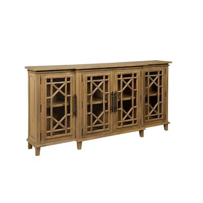 Furniture Classics Wood Charleston Buffet with Glass Doors