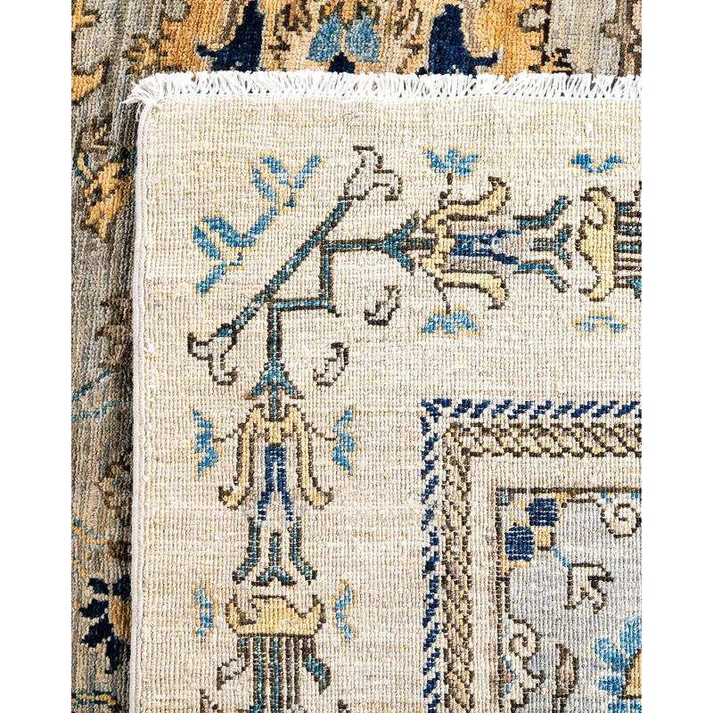 Serapi One-of-a-Kind Hand-Knotted Area Rug - Gray, 5' 9" x 8' 7" - 5' 9" x 8' 7"