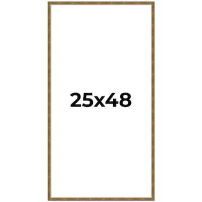25x48 Frame Gold Solid Wood Picture Frame - Complete Modern Photo