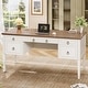 preview thumbnail 144 of 156, Farmhouse Executive L Shaped Desk Home Office Desk with Drawers and Storage Cabinet & Power Outlet