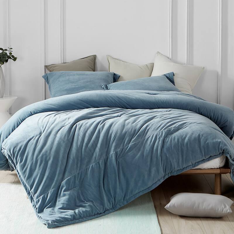 Baby Bird - Coma Inducer® Oversized Comforter Set - Smoke Blue - Oversized Queen