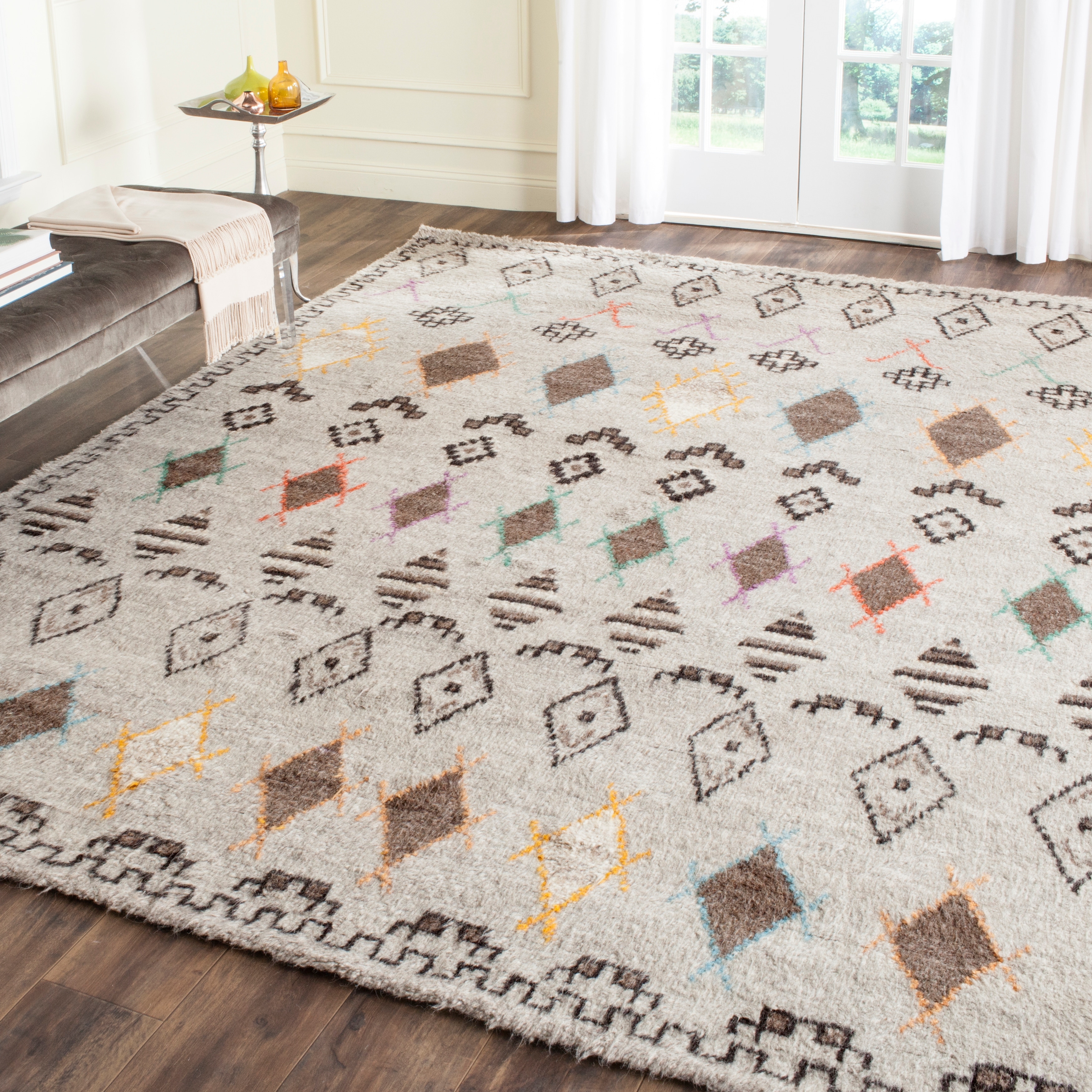 SAFAVIEH Hand-knotted Kenya Roelofje Southwestern Tribal Wool Rug