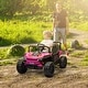 preview thumbnail 19 of 25, Qaba 12V Ride On Truck, 3.7 MPH Battery Powered Electric Car for Kids Remote Control, 4-Wheel Suspension, Lights, Horn & Music Pink
