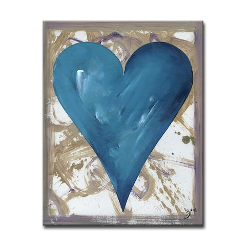 'Irvin' Heartwork Wrapped Canvas Art