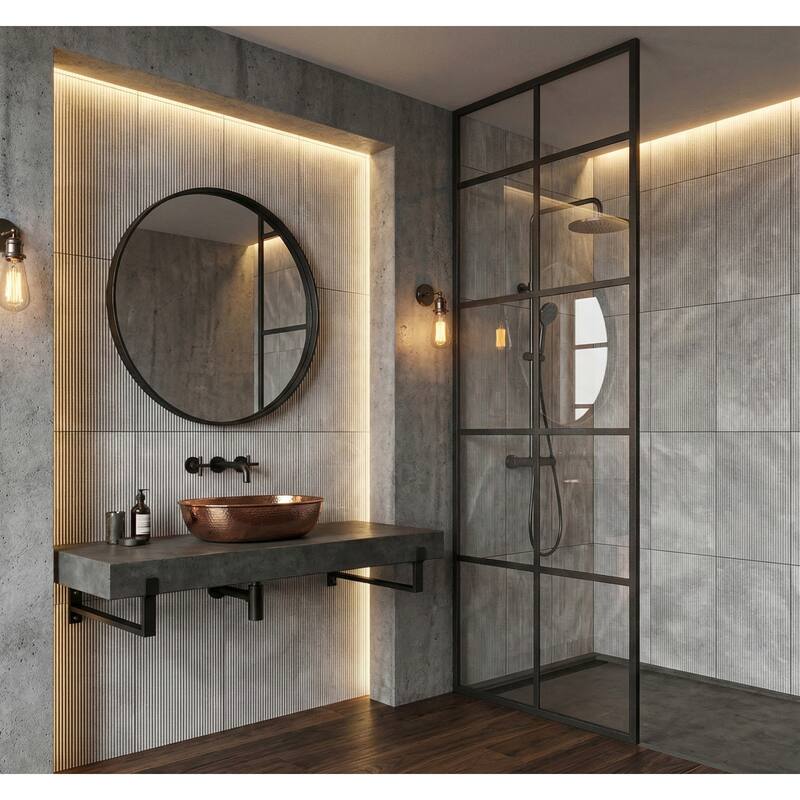 Roomfitters Carrara Marble Tile, OL Textured 3D Fluted Natural Stone for Wall, Genuine Marble, 4-Piece Box, Gray