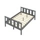 preview thumbnail 19 of 22, Full Size Classic Modern Design Wood Platform Bed Bed Frame with Footboard and Headboard