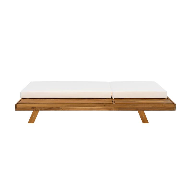 Christopher Knight Home- Halk Acacia Wood Outdoor Chaise Lounge Set of 4