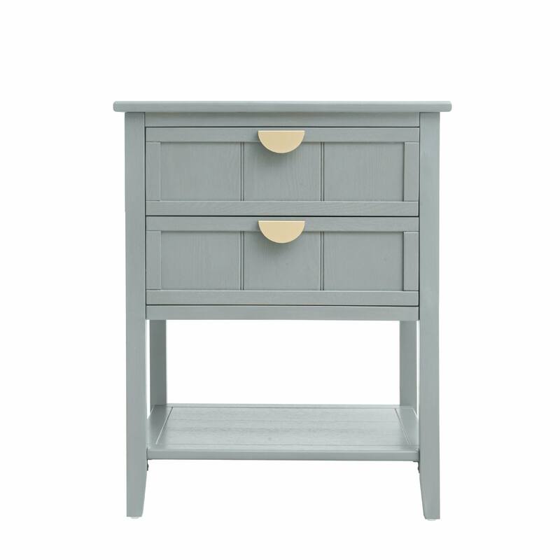 2-Drawer American Style Bedroom Side Table