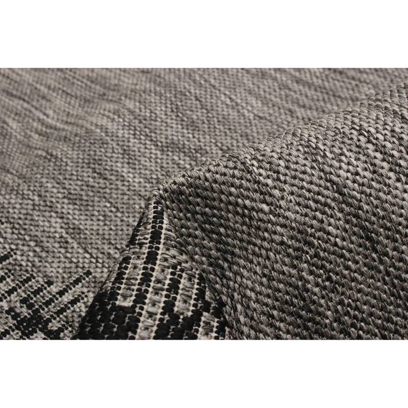 ECARPETGALLERY Machine Woven Edge Grey Area Rug