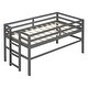 preview thumbnail 5 of 4, Antique Gray Twin Solid Pine Loft Bed with Guardrails, Side Ladder