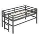 preview thumbnail 11 of 10, Wood Twin Size Loft Bed with Side Ladder and Underbed Storage