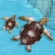 preview thumbnail 5 of 7, Sea Turtle Wall Decor With Brown Checkered Shell - 4 x 24 x 21