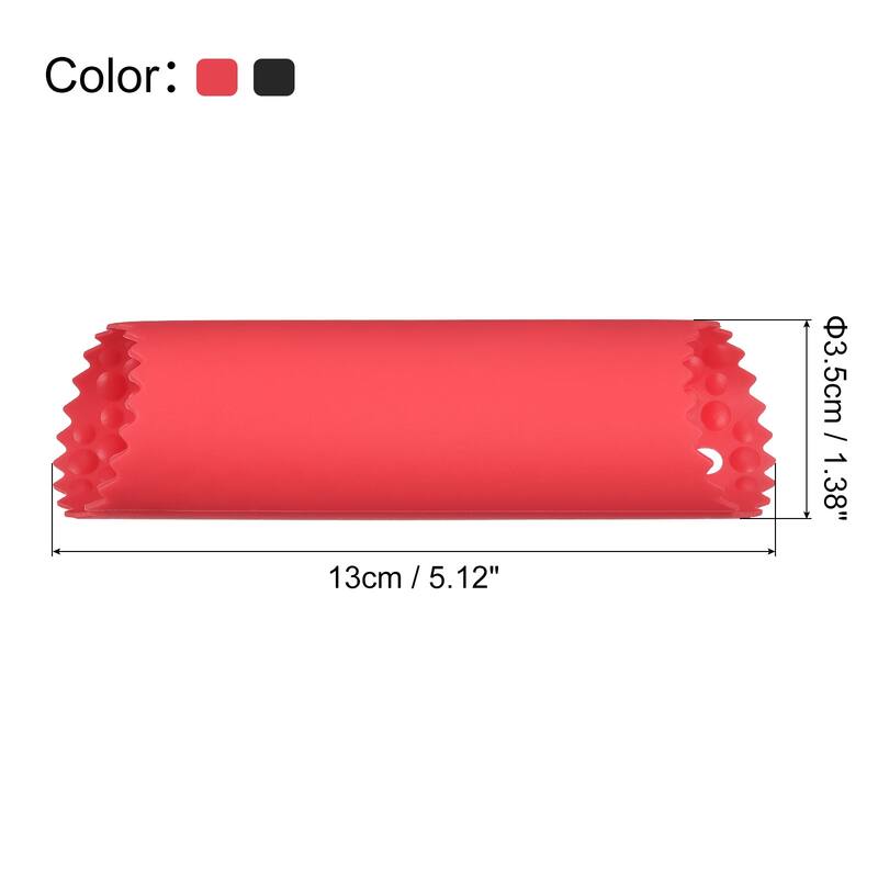 Silicone Garlic Peeler Tube Non Slip for Useful Kitchen Tool Black/Red - Black/Red
