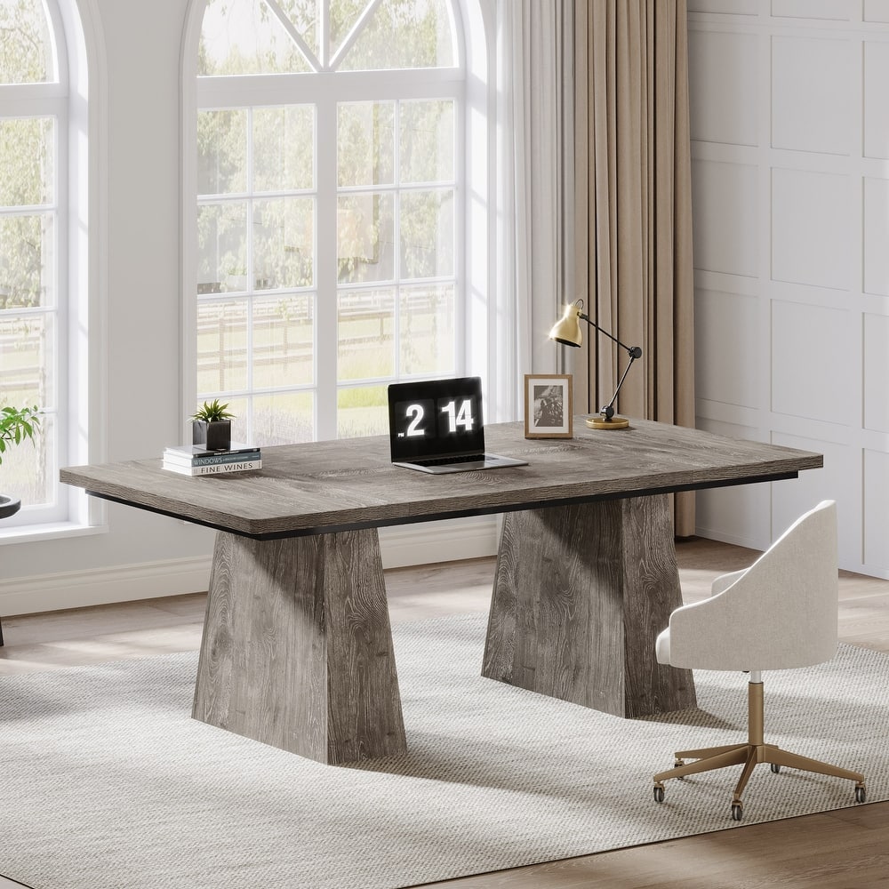 63 Inches Modern Executive Office Desk Large Computer Conference Table