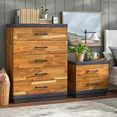 Lifestorey Drake 2-piece Chest and Nightstand Set