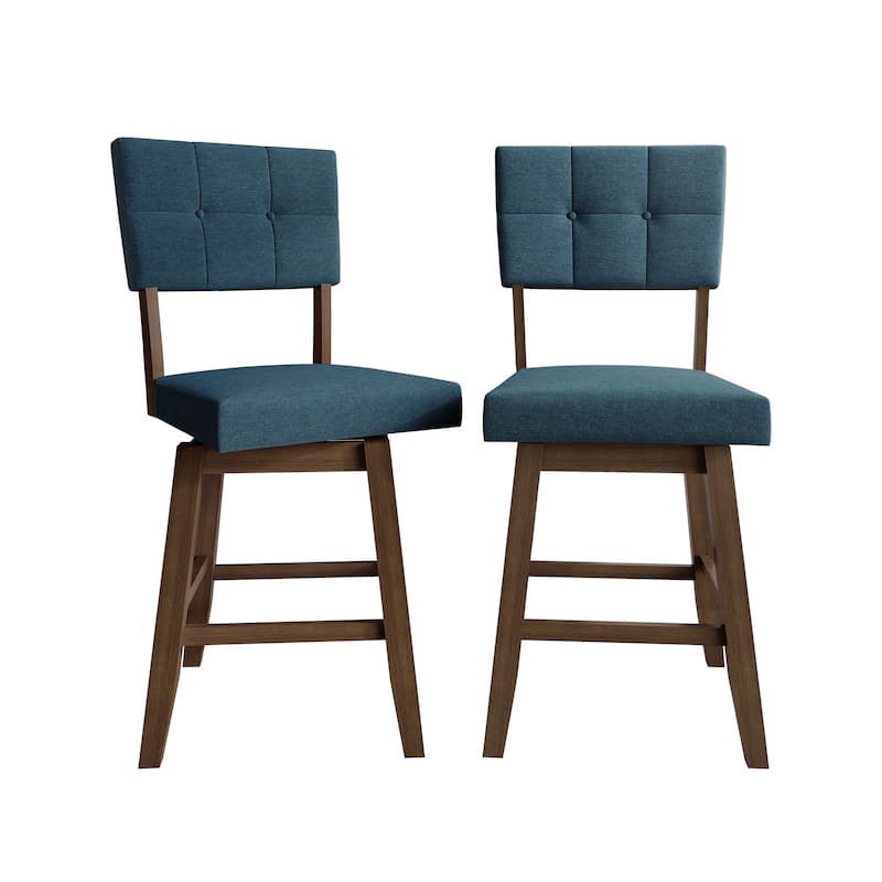 CraftPorch Modern Swivel Counter Chairs - Blue