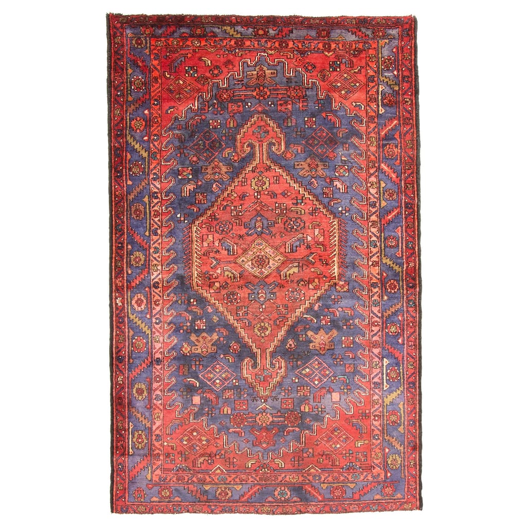 ECARPETGALLERY Hand-knotted Andelz Blue Wool Rug - 4'7 x 7'4