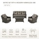 preview thumbnail 65 of 105, Murphy Outdoor Wicker Patio Outdoor Sofa Swivel Chair Coffee Table