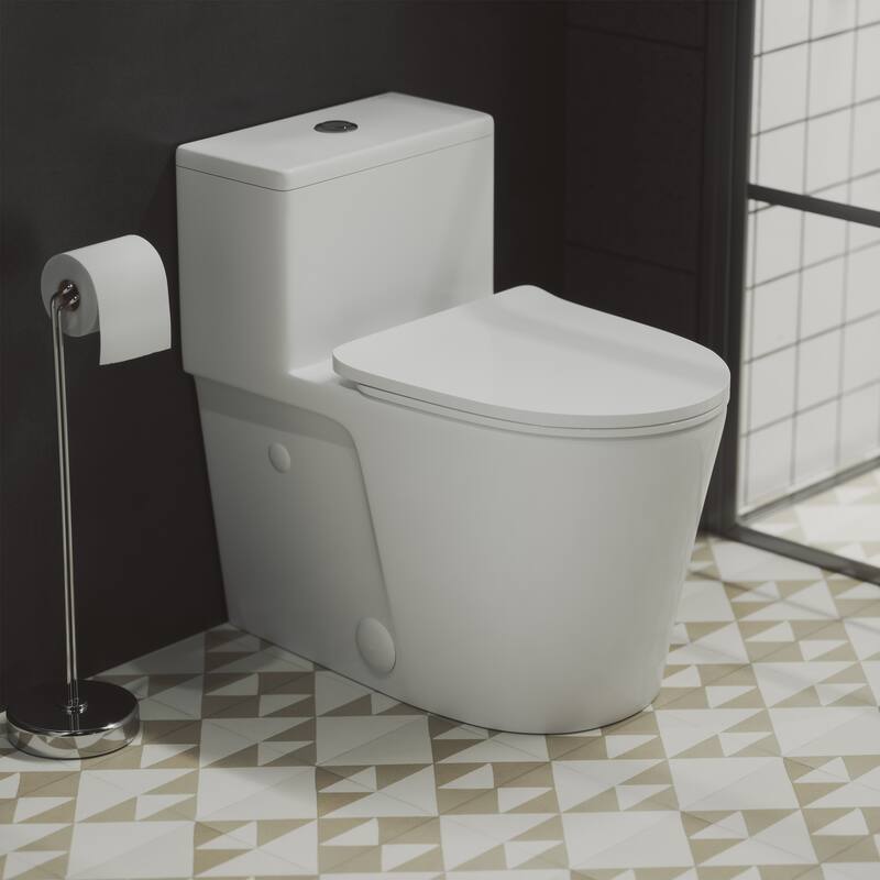 Arles One-Piece Elongated Toilet Vortex Dual-Flush 1.1/1.6 gpf