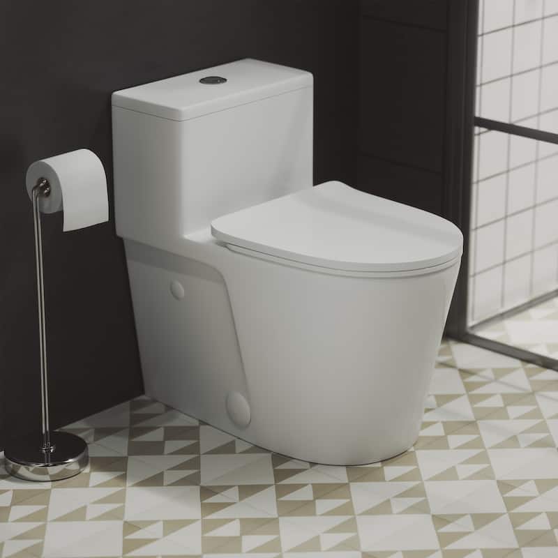 Marais One-Piece Elongated Toilet Vortex Dual-Flush 0.8/1.18 Gpf - 27.15" x 16.15" 26"