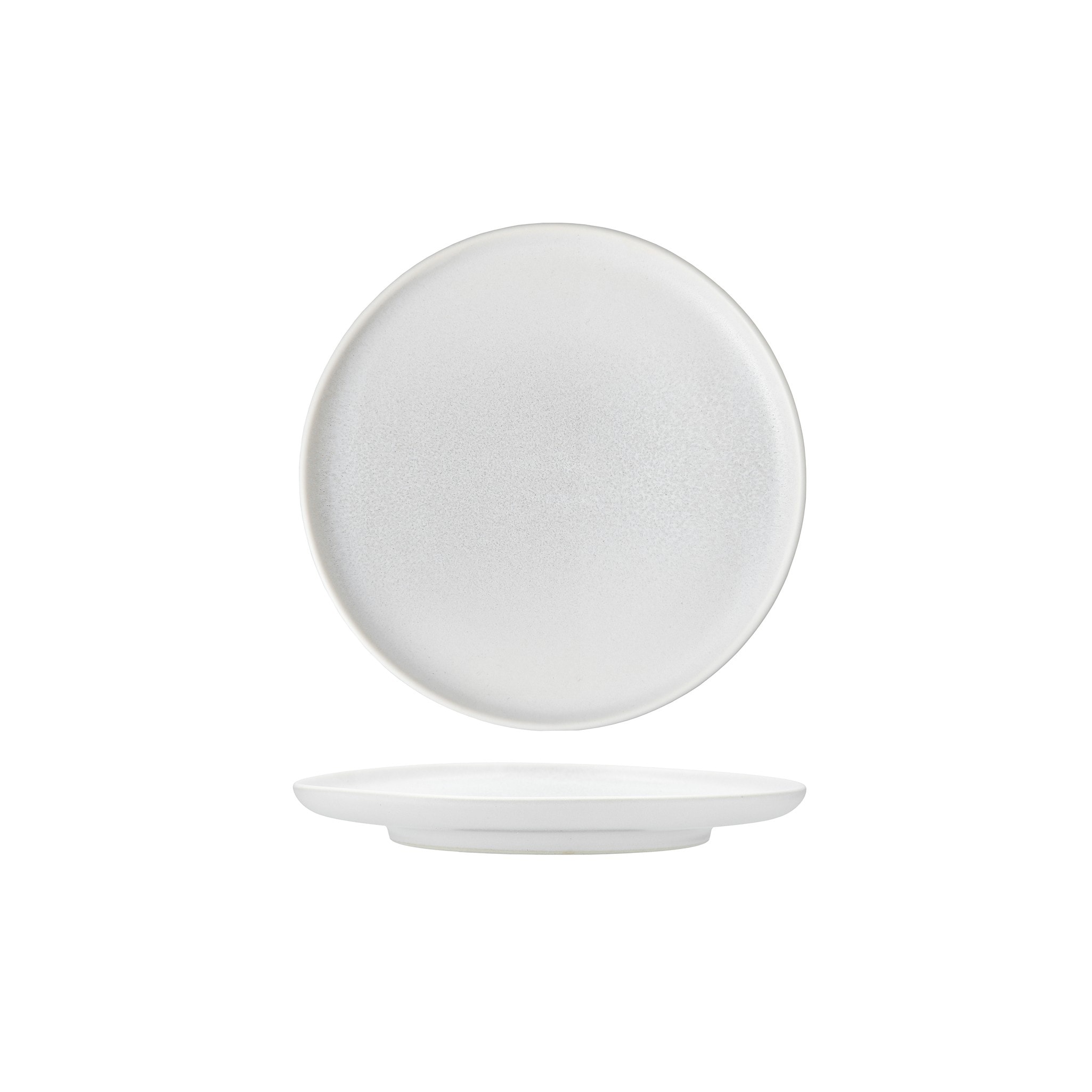 Cloud Terre Iceland Stoneware, 8.5" Coupe Salad Plate (Set of 4), Thermal White