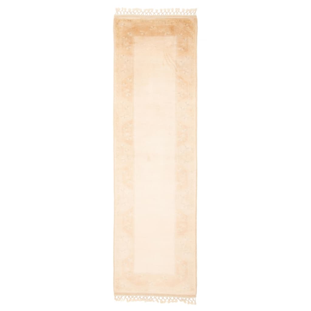ECARPETGALLERY Hand-knotted Color Transition Ivory Wool Rug - 2'9 x 9'4