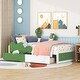 preview thumbnail 5 of 4, Twin Size Bed Frame With Headboard, Grass Hill Trees Decor, Storage Drawers, Wooden Slat Support, Platform Bed Frames