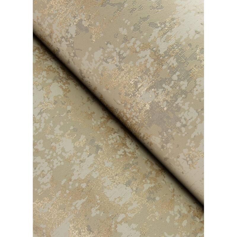 A-Street Prints Haliya Gold Metallic Plaster Wallpaper