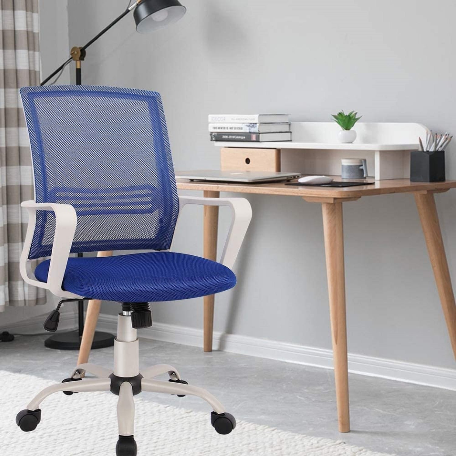 SMUGDESK Office Chair Mid Back Mesh Office Computer Swivel Desk Task Chair Ergonomic Executive Chair with Armrests Features