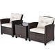 preview thumbnail 19 of 81, Costway 3PCS Patio Rattan Furniture Set Cushioned Conversation Set - See Details