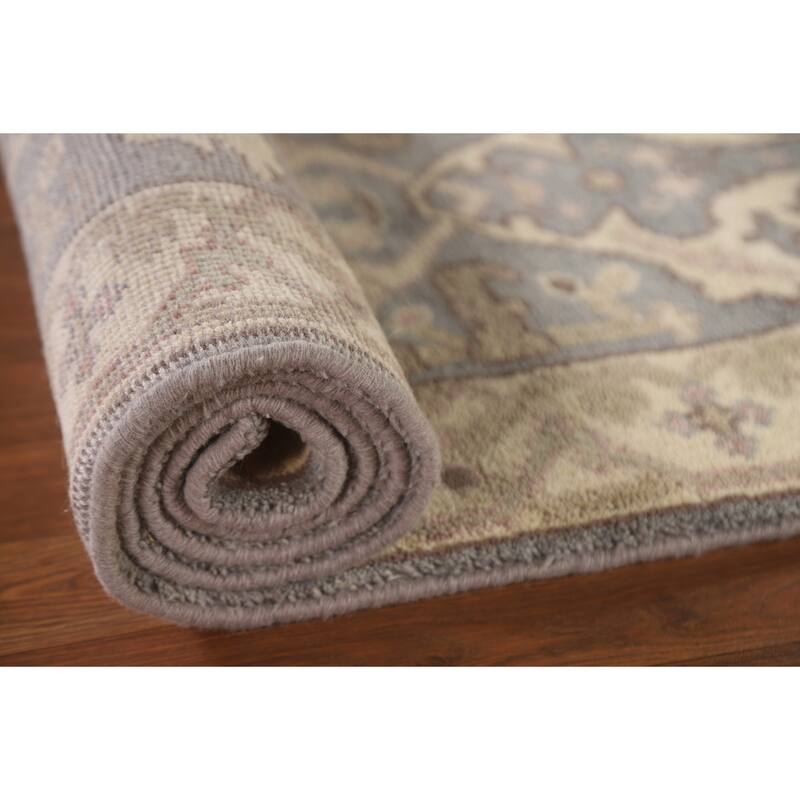 Grey Oushak Oriental Runner Rug Handmade Wool Carpet - 2'6"x 9'8"