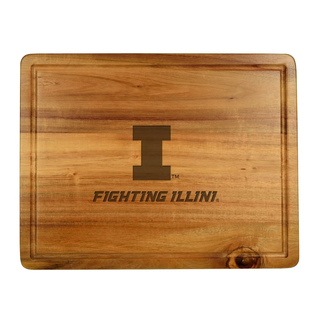 NCAA Illinois University Fighting Illini Bamboo Cheese & Charcuterie Board