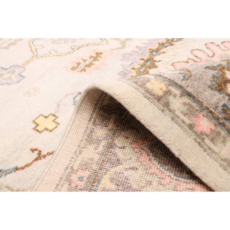 ECARPETGALLERY Hand-knotted Modern Oushak Light Blue Wool Rug - 8'0 x 10'0