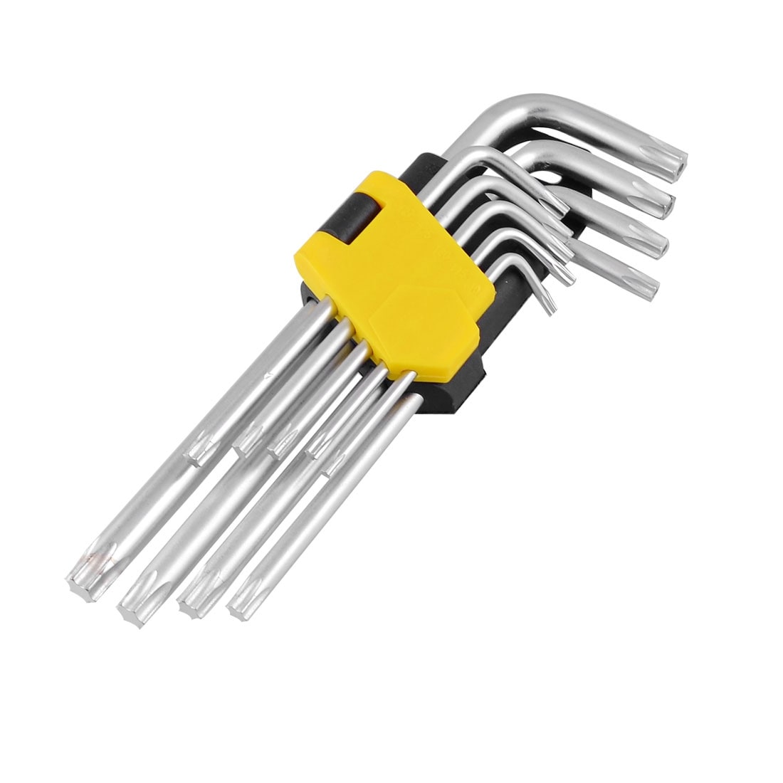 Shop Black Yellow Plastic Holder T10 T15 T20 T25 Security Torx Screwdriver Bit Set Silver Tone On Sale Overstock 18456463