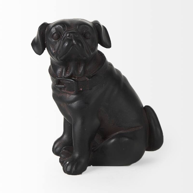 Cadence Small Black Resin Pug Dog Figurine
