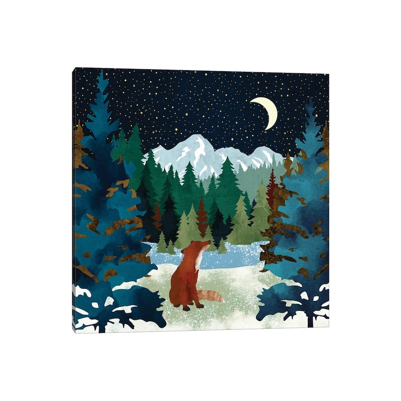iCanvas "Winter Fox Vista" by SpaceFrog Designs Canvas Print