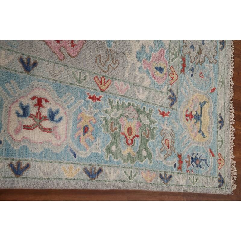 Grey Oushak Oriental Area Rug Handmade Bedroom Wool Carpet - 8'0"x 10'0"