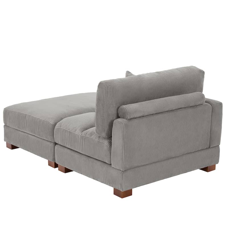 Modular Sectional Sofa with Ottomans