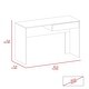 preview thumbnail 2 of 5, Modern Computer Desk with Two Drawers and 25" Legroom Space, 47" Wide