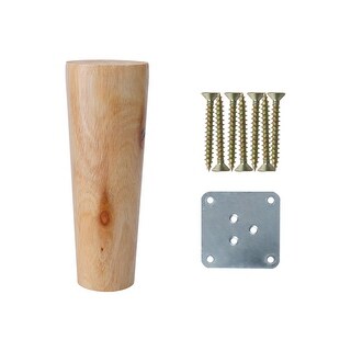 Shop 6 Round Solid Wood Furniture Legs Chair Table Cabinet Feet Replacement Set Of 1 On Sale Overstock 26635064