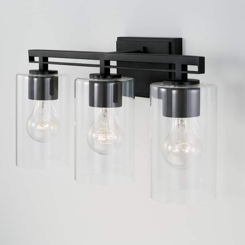 18-inch 3-light Matte Black Bath/ Vanity Fixture