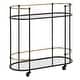 preview thumbnail 4 of 3, Uttermost 24186 Andre 32" Wide Metal Bar Cart with Two Shelves